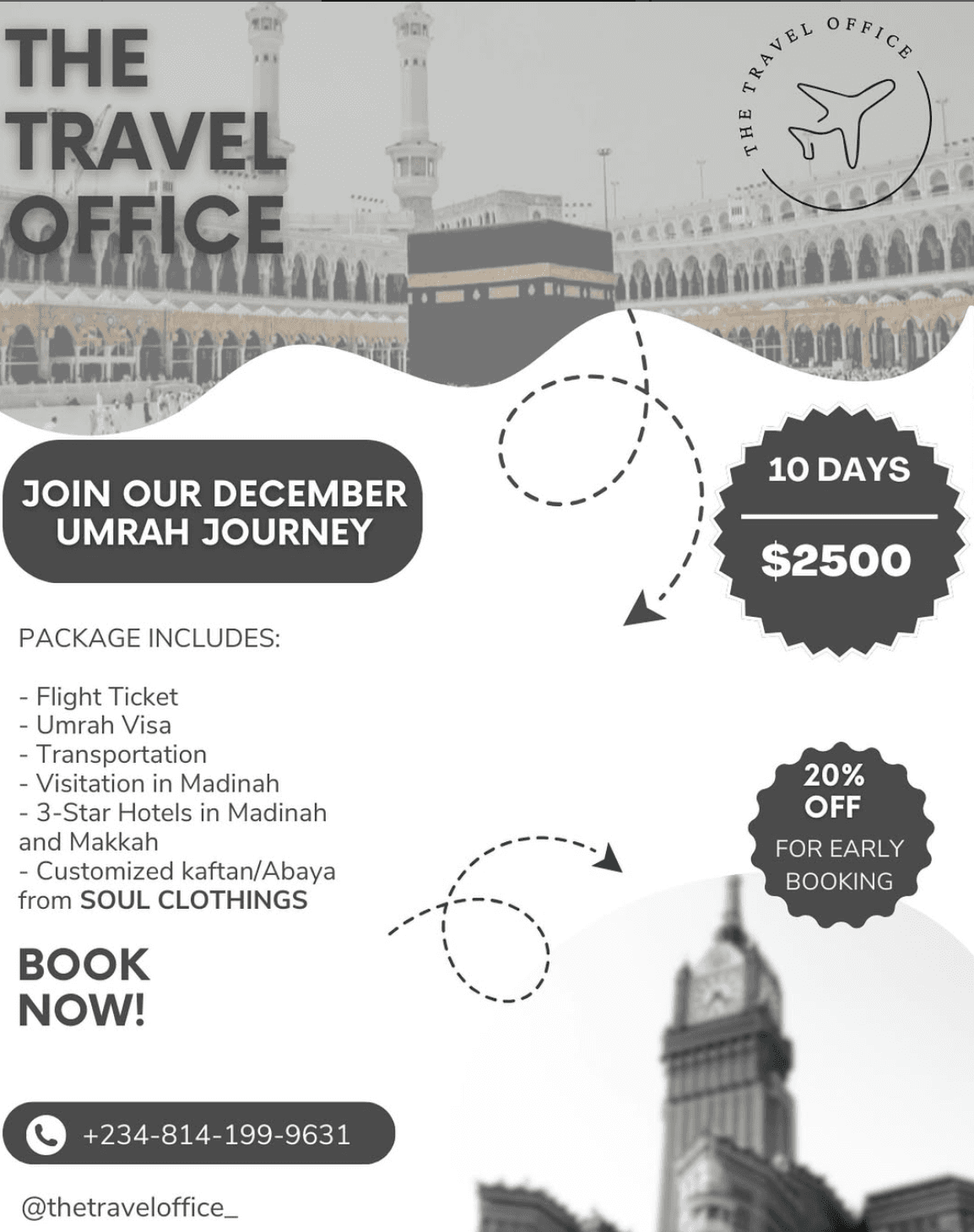 Umrah Flyer for The Travel Office